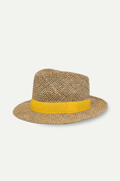 כובע פנמה קש צהוב - Razili Studio