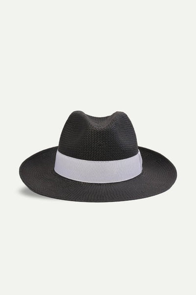כובע פנמה רחב שוליים בצבע שחור - Razili Studio