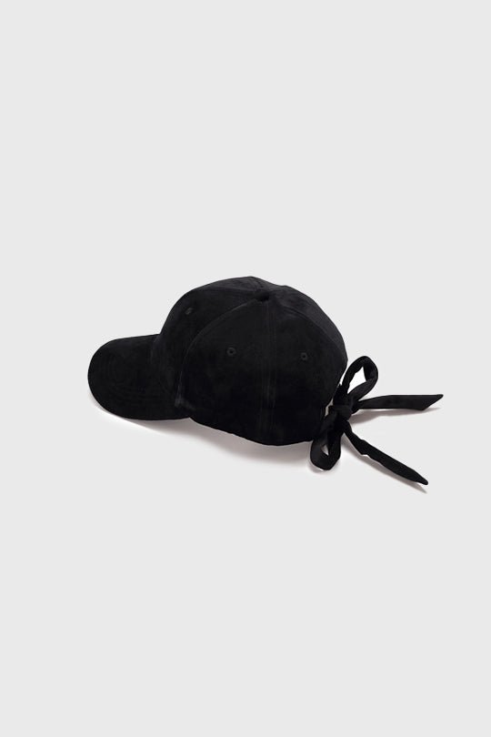 כובע מצחיה קטיפה בצבע שחור - Justine
