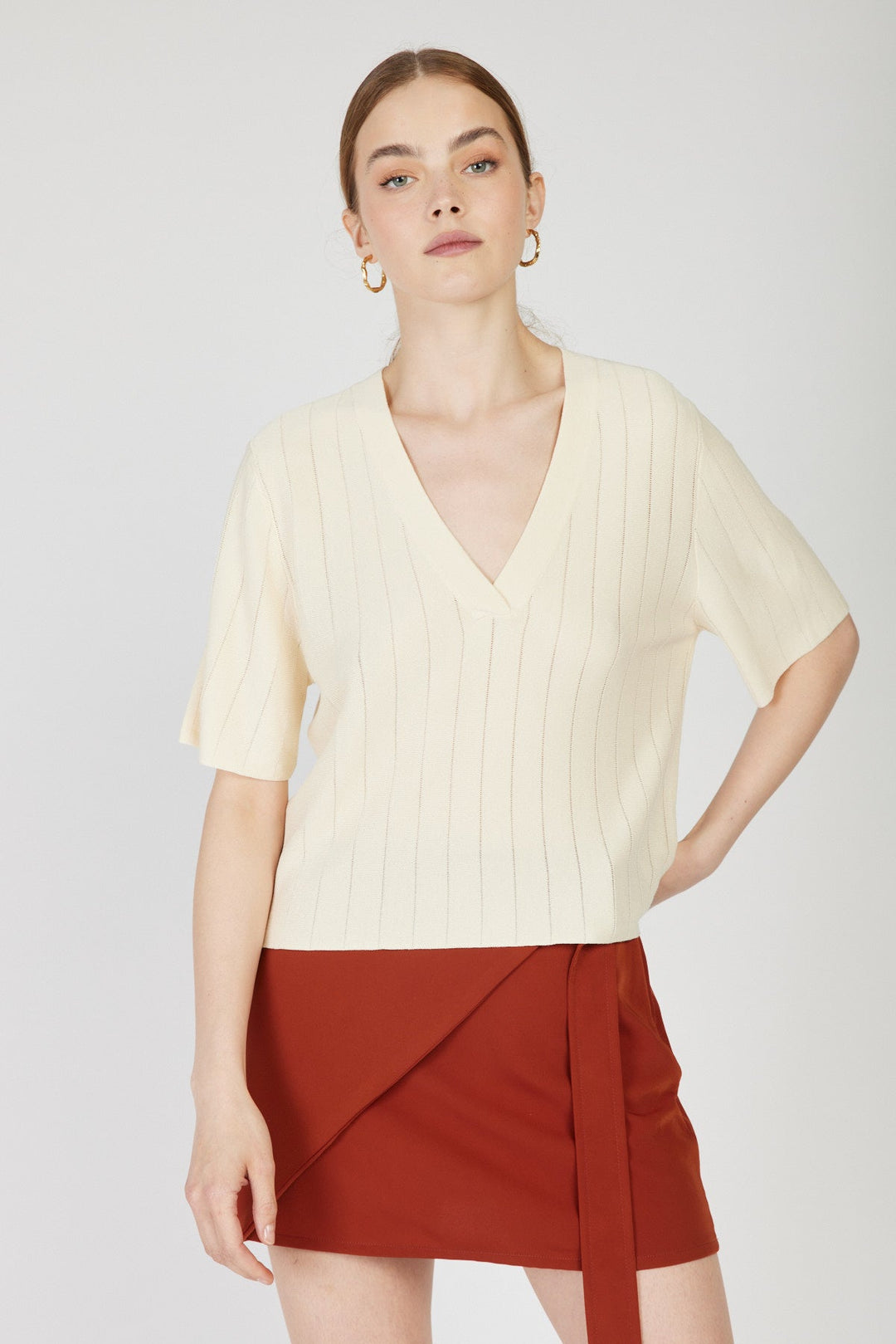 VIOLET SHIRT RAZILI STUDIO CREAM 064 - Razili Studio