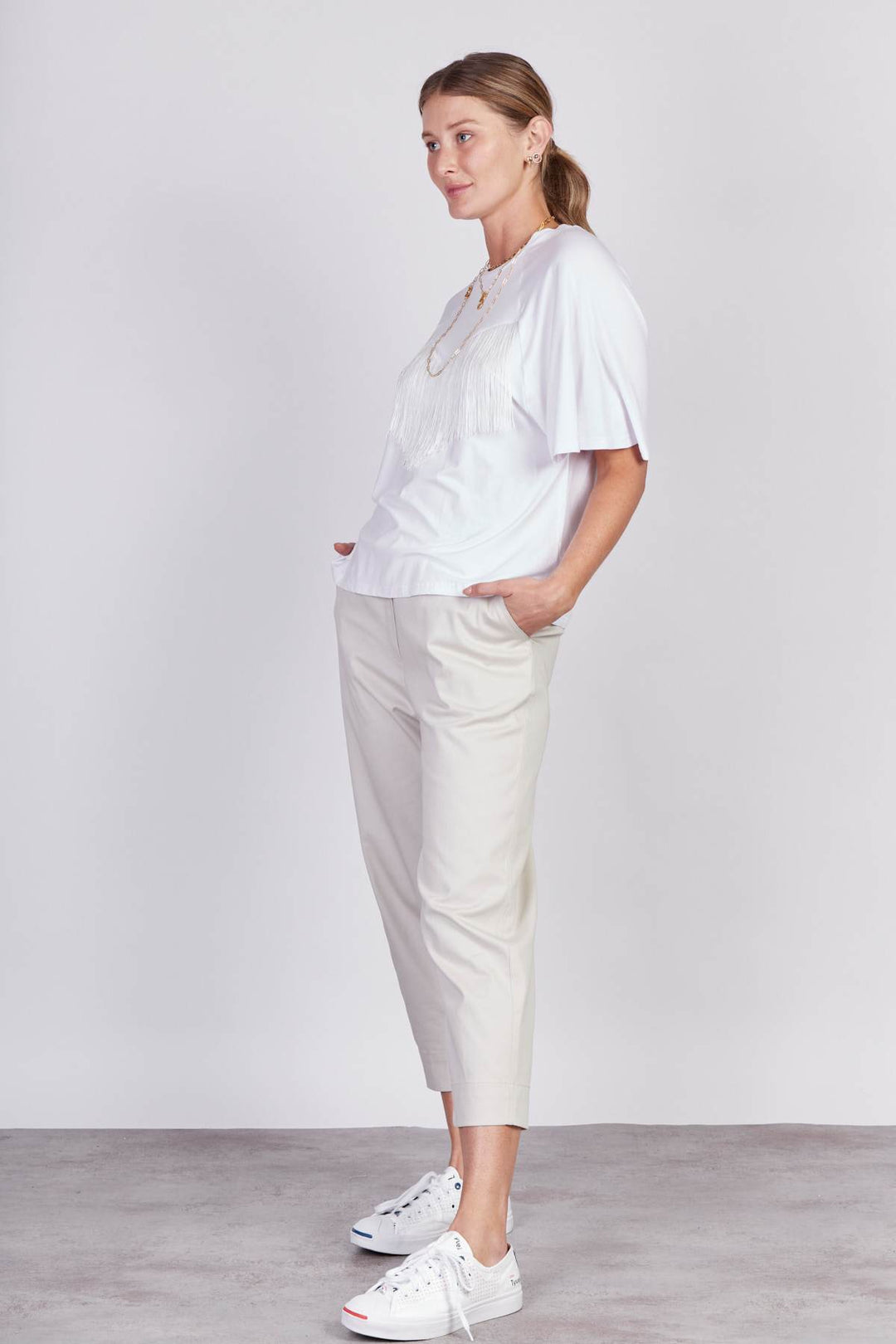 חולצה קשת פרנזים בצבע לבן - Ayelet Weinman