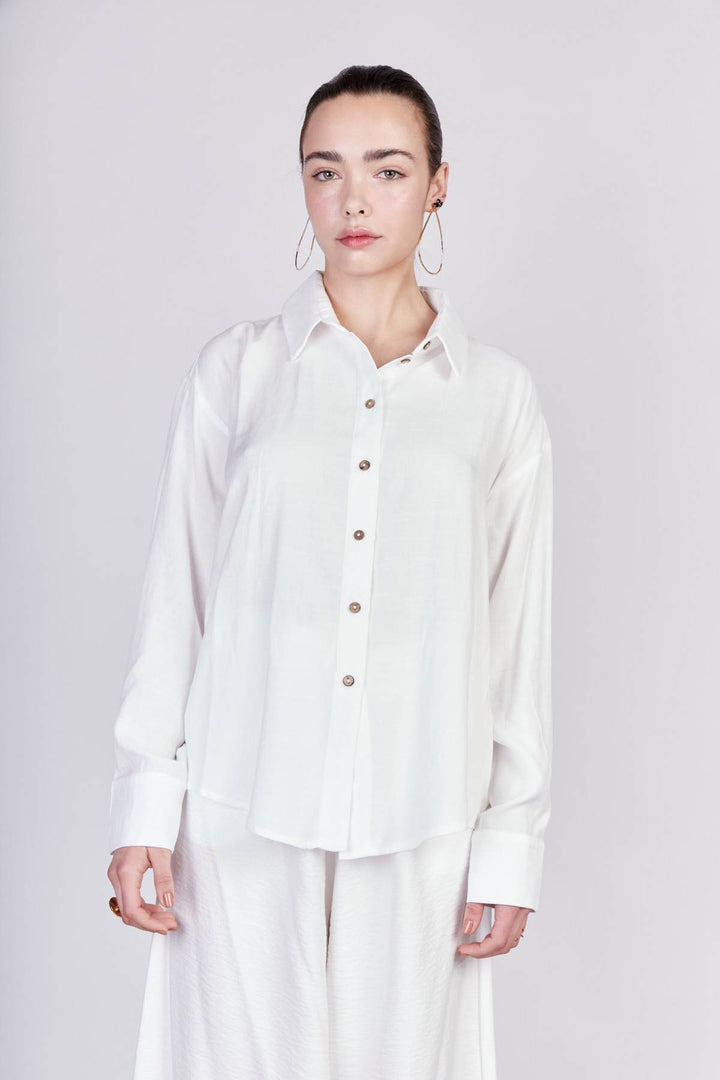 חולצה מכופתרת דרים בצבע לבן - Neta Efrati