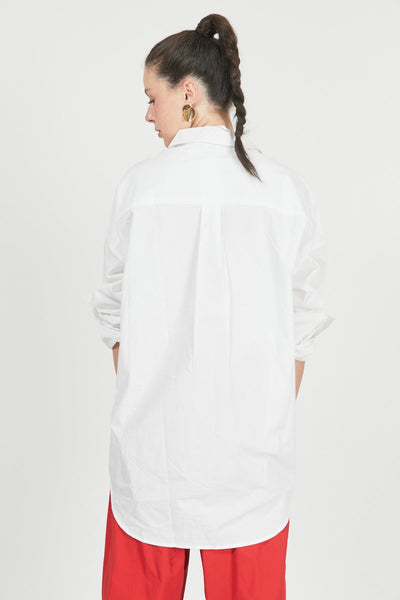 חולצה מכופתרת הרלי לבנה - Razili Studio