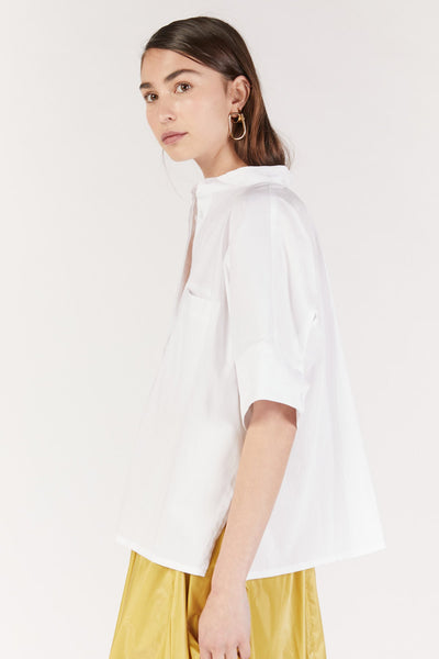 חולצה מכופתרת מרלו בצבע לבן - Razili Studio