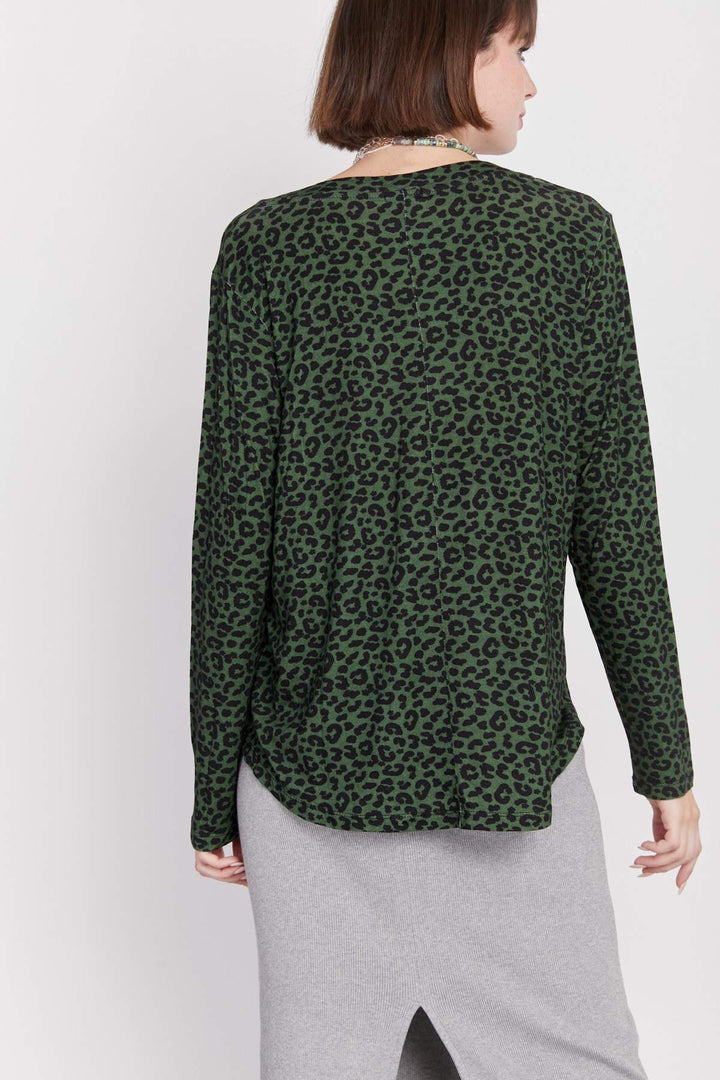 חולצת דיאגו חורף מנומר ירוק - Monochrome