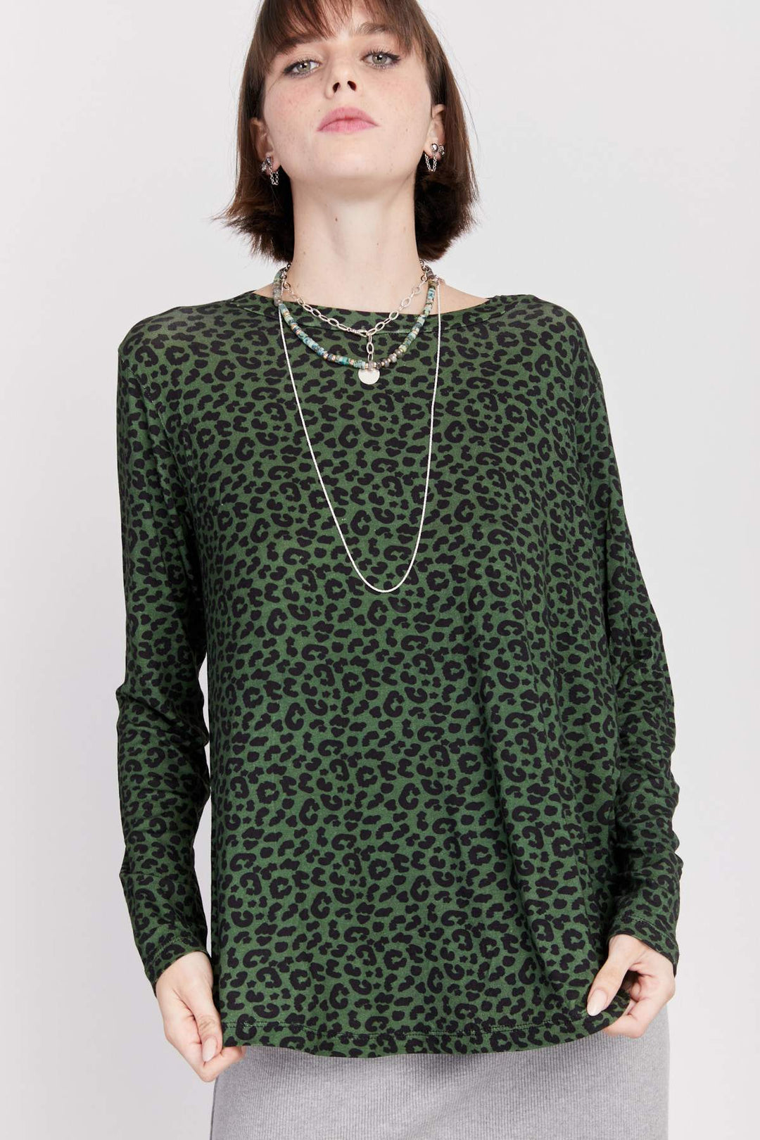 חולצת פאבלו מנומר ירוק - Monochrome