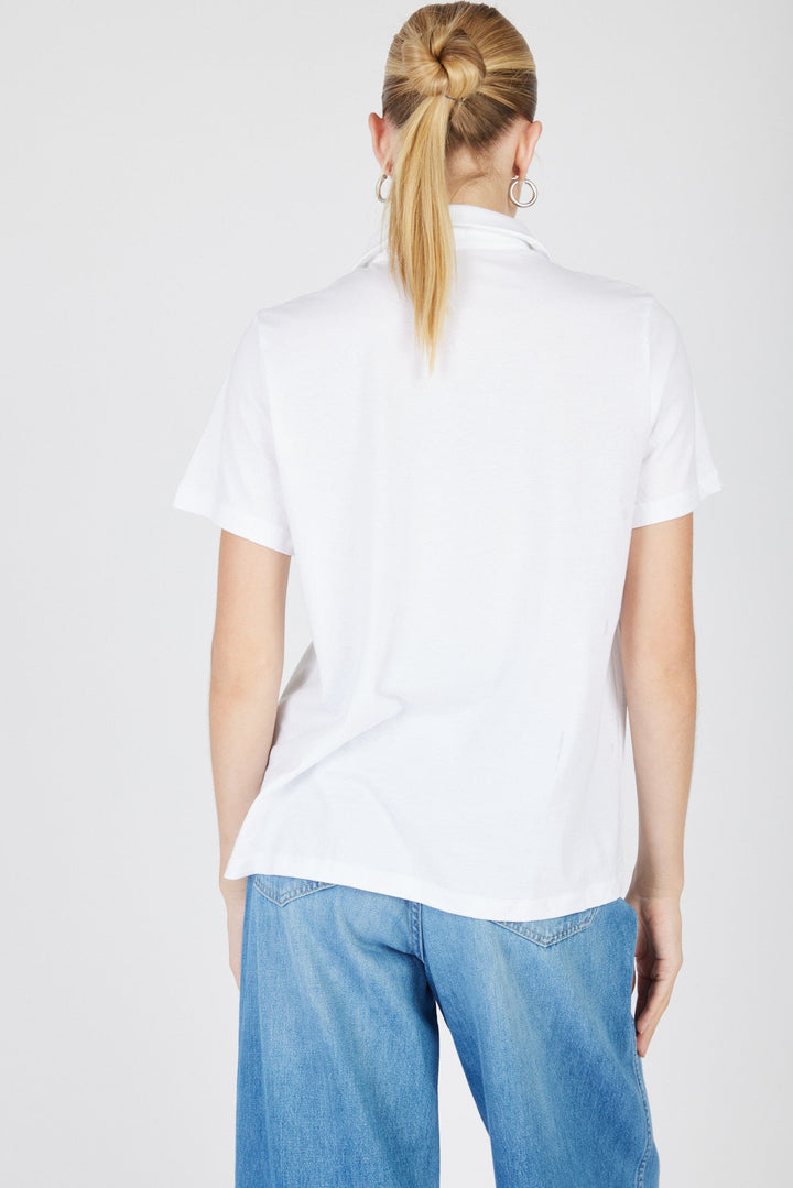 חולצת פולו הופמן בצבע לבן - Monochrome