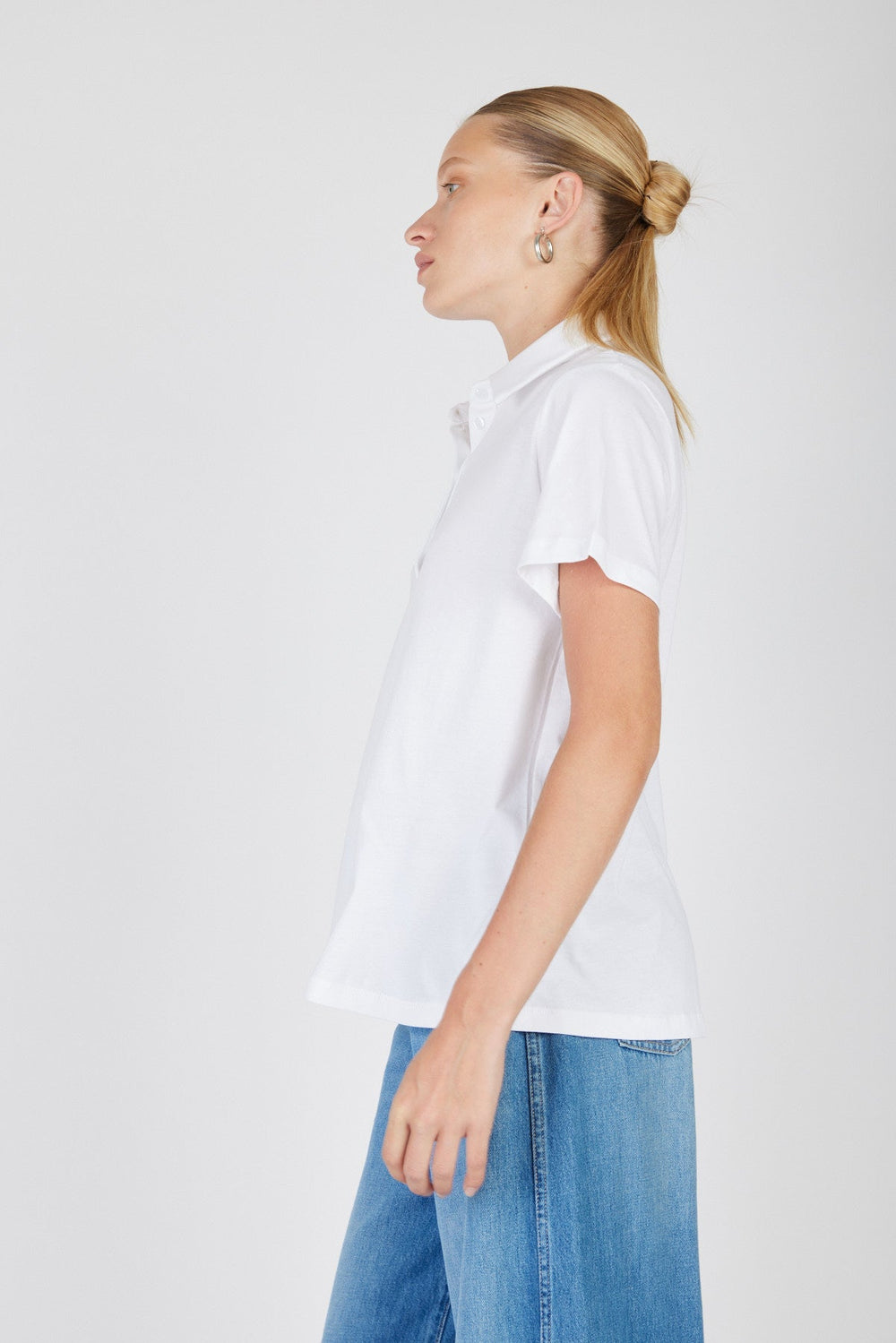 חולצת פולו הופמן בצבע לבן - Monochrome