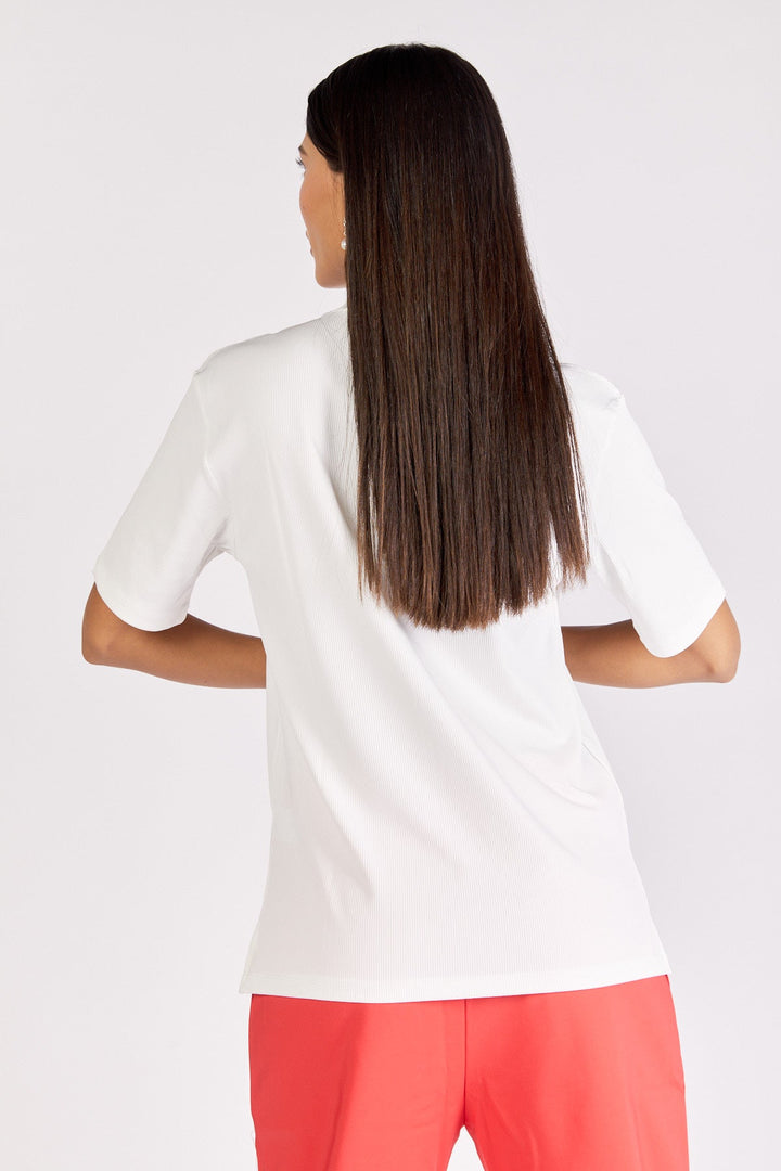 חולצת טי-שירט ג׳ונס בצבע לבן - Razili Studio