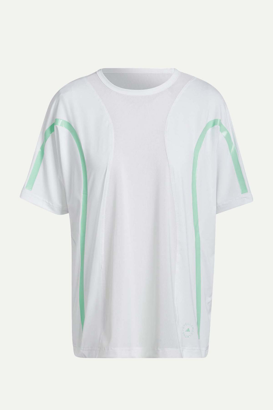 חולצת טי שירט שקפקפה בצבע לבן עם קווים אמורפיים - Adidas Stella
