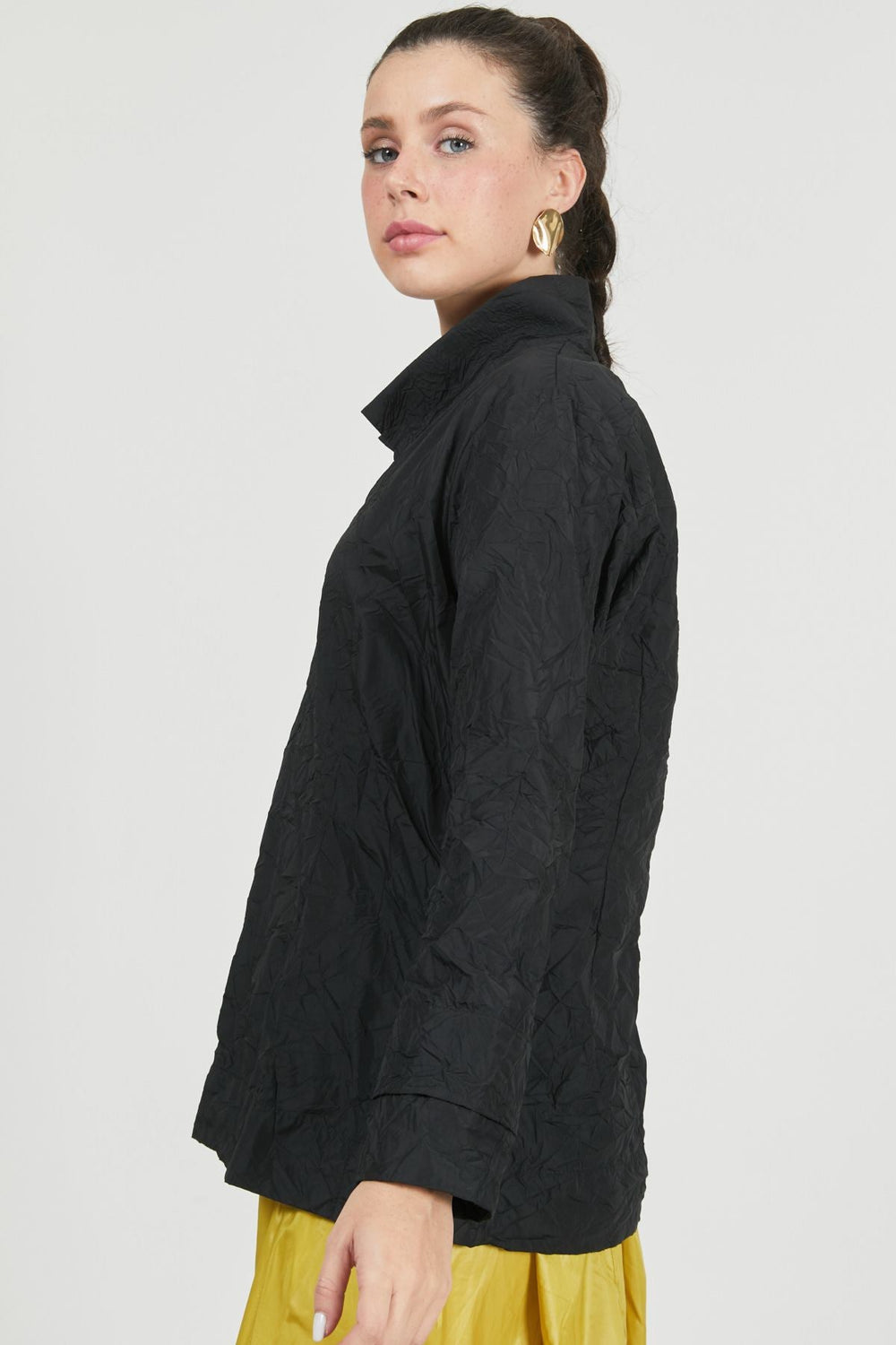 חולצת שרוול כפול בצבע שחור - Tami Chomsky