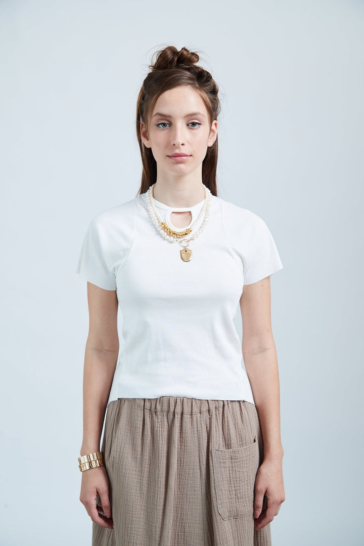 חולצת סימון בצבע לבן - Julliett