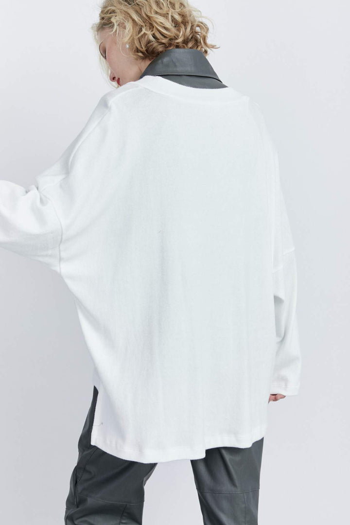 חולצת סריג KELSO בלבן - Neta Efrati