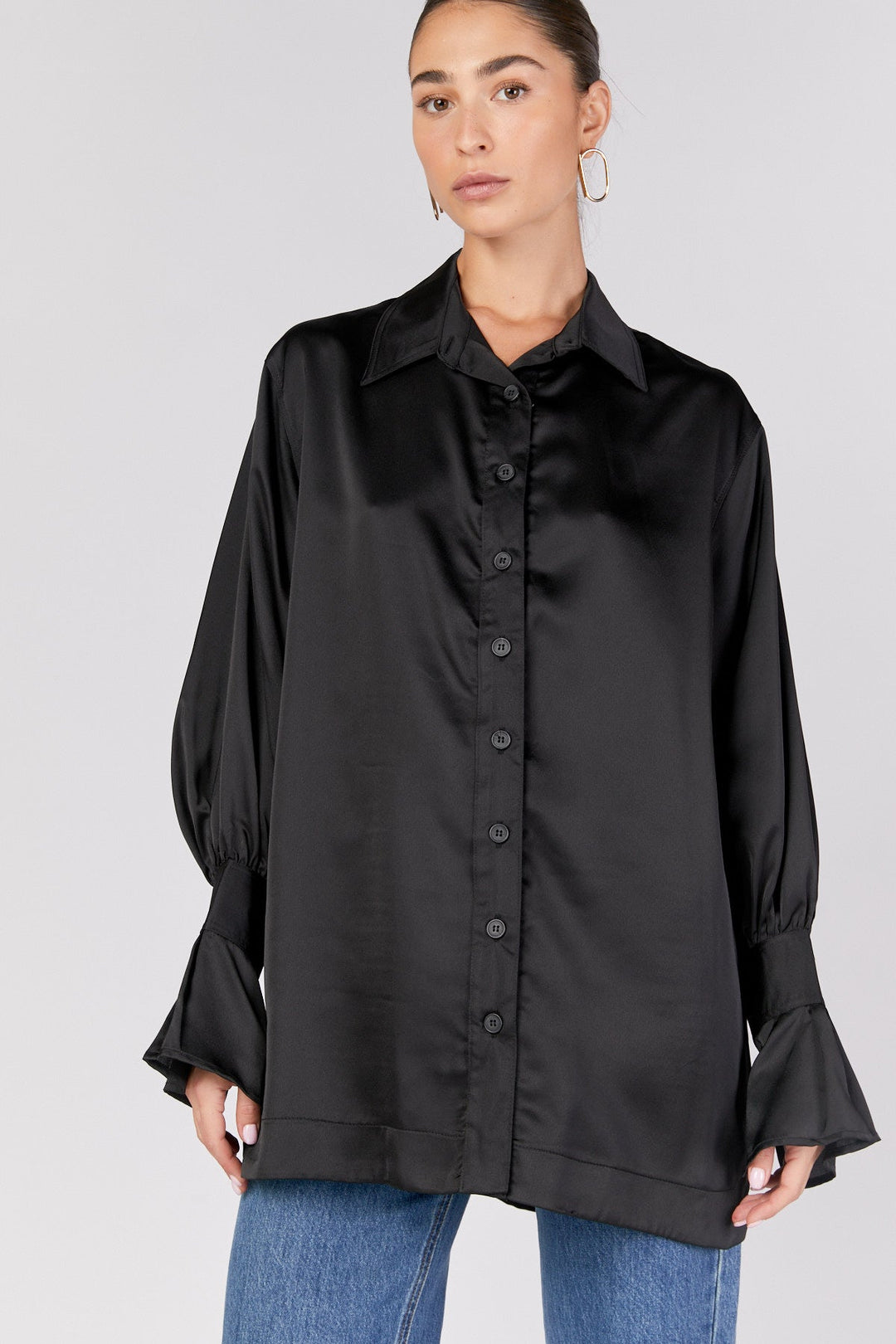 חולצת וילה בצבע שחור - Dana Sidi